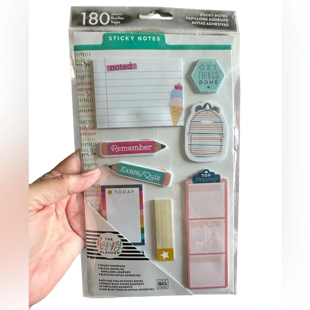 The Happy Planner School Themed 2 Pack Sticky Notes